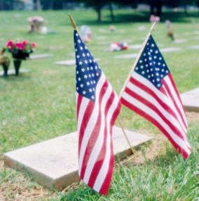 Flags at Grave