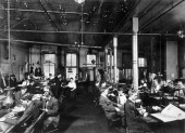 New Orleans Item newsroom, circa 1900