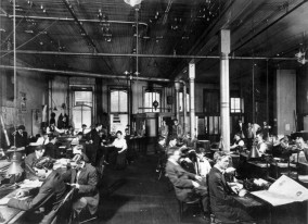 New Orleans Item newsroom, circa 1900