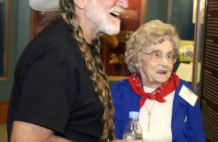 Mattie Dellinger with Willie Nelson