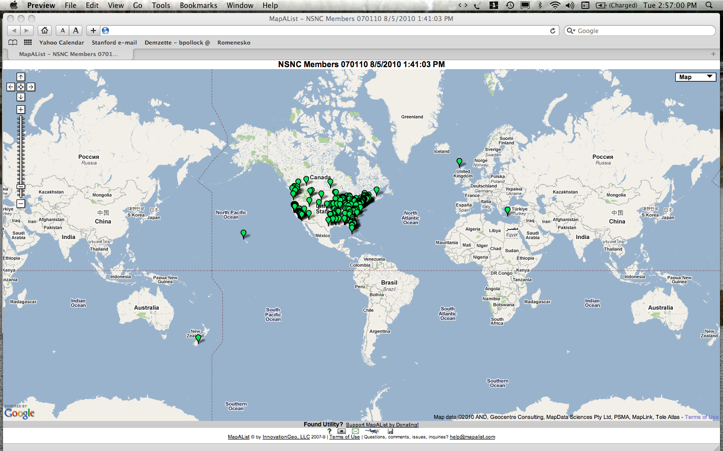 NSNC members worldwide 08-05-10