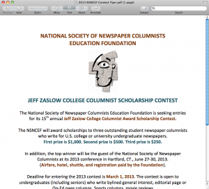 2013 Scholarship Poster