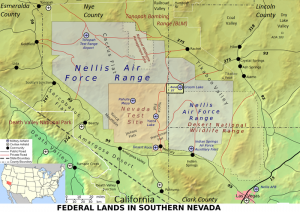 Federal Lands in Southern Nevada, including Area 51. Map by Finlay McWalter