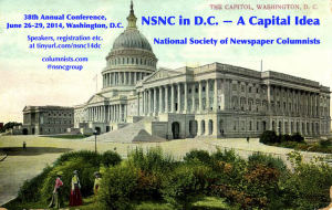 NSNC 38th annual conference, see tinyurl.com/nsnc14dc