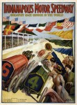 1909 poster advertising the Indianapolis Motor Speedway (which opened in 1909). Public domain
