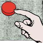 Clip art of finger pushing a button