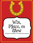 illustration of win-place-show with a horseshoe